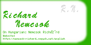 richard nemcsok business card